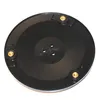 The underside of a black circular cutting disc with three gold-colored threaded inserts. Anteprima dell’immagine prodotto