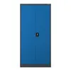 A closed blue metal storage cabinet. Produktbild-Vorschau