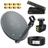 PremiumX SAT Anlage 60cm Antenne ALU Quad LNB Kabel 50m Produktbild-Vorschau 1