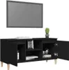 Mobile TV con gambe in legno massiccio nero 103,5x35x50 cm Anteprima dell’immagine prodotto 3