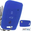 Auto Schlüssel Hülle Silikon Schutz Cover Blau kompatibel Produktbild-Vorschau 1