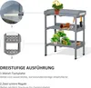 Outsunny Pflanztisch Gärtnertisch Blumentisch mit Metall Produktbild-Vorschau 4
