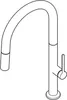 A line drawing of a faucet. Produktbild-Vorschau