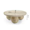 Marmoholz - Stolik okrągły Siena Ø80 x H30 cm z litego Podgląd zdjęcia produktu 6
