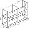Weinregal 'Hubro' 120 x 30 x 85 cm Deckenregal mit Produktbild-Vorschau 4