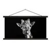 MuchoWow® Textilposter Giraffe - Tier - Schwarz - Weiß Produktbild-Vorschau 1