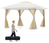 Gazebo COSTWAY 4x4 m, gazebo pieghevole pop-up con 4 Anteprima dell’immagine prodotto 1