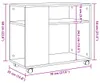vidaXL Beistelltisch mit Rollen Betongrau 70x35x60 cm Produktbild-Vorschau 8