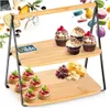 Vilde | 2-stöckige Etagere - 28x20x27,5 cm - Bambus und Produktbild-Vorschau 8