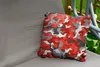 MuchoWow® Outdoor Kissen - Rot mit grauem Camouflage-Muster Produktbild-Vorschau 2