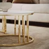 Salontafel LIRA 2-in-1, goudkleurig chroom / wit marmer Productafbeelding-voorbeeld 4