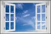 Wallario Wandbild mit Fenster-Illusion: Blauer Himmel mit Produktbild-Vorschau 1