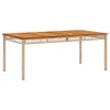 The Living Store Gartentisch Beige 180x90x75 cm Poly Rattan Produktbild-Vorschau 3