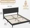 TRMLBE Rám postele 160x200 cm Kovová posteľ pre hostí so Náhľad obrázku produktu 2