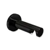 A black curtain rod bracket is shown against a white background. Produktbild-Vorschau
