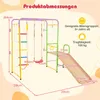 COSTWAY Klettergerüst, 8 in 1 Kletterwand, Affenstangen, Produktbild-Vorschau 3