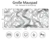 Gaming Mauspad XXL 900x400mm Weiß Nähte Rutschfest Produktbild-Vorschau 3
