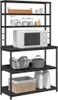 vidaXL Scaffale da cucina in rovere nero 100 x 40 x 168 cm Anteprima dell’immagine prodotto 3