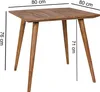 FineBuy Esstisch quadratisch 80cm Sheesham Massivholz – Produktbild-Vorschau 3