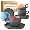 Cosumy Cappuccino Tassen mit Untertassen 4er Set Bunt Produktbild-Vorschau 1