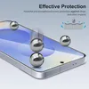 A smartphone screen protector is shown with metal balls falling onto it to demonstrate its protective qualities. Produktbild-Vorschau