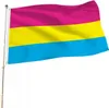 LGBT Regenbogenflagge groß 90 x 150 cm Pansexualität F2 Produktbild-Vorschau 5