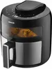 A black Sencor air fryer with a transparent window showing food inside. Anteprima dell’immagine prodotto
