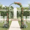 vidaXL Arco da giardino nero 115 x 37 x 226 cm Anteprima dell’immagine prodotto 4