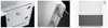 A collage of three close-up images showing details of a white bathtub. Produktbild-Vorschau