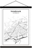 MuchoWow® Textilposter Stadtplan - Schwarz und Weiß - Produktbild-Vorschau 1