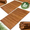 DEUBA 2xTappetino da Bagno in Legno di Acacia 80x50cm Anteprima dell’immagine prodotto 1