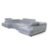 U-Form Ecksofa Magnum U Hellgrau mit Schlaffunktion und 2 Produktbild-Vorschau 10