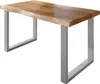 Esstisch 120 x 80 cm Akazie massiv natur Baumkantentisch Produktbild-Vorschau 2