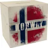 Spardose aus Holz mit Norwegen-Flagge im Used Look - Produktbild-Vorschau 1
