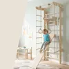 Spielplatz indoor Sprossenwand holz "Numi Plus" + Turnringe Produktbild-Vorschau 2