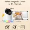 2K/3MP chůvička s kamerou APP 360° 5" WLAN video chůvička Náhled obrázku produktu 12
