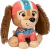 A plush toy dog wearing a helmet and uniform. Produktbild-Vorschau