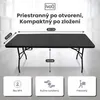 IvoQ Skladací stôl – 180 cm – ratanový vzhľad – čierny – Náhľad obrázku produktu 2