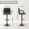 Meisterhome® Barhocker 2er Set - Höhenverstellbar mit lehne Produktbild-Vorschau 3