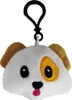 Emoji Schlüsselanhänger HUND Smiley aus Plüsch hochwertiger Produktbild-Vorschau 1