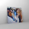 Bilder auf glas - Pferd Tier Bindung - 40x40cm - Glasbilder Produktbild-Vorschau 4