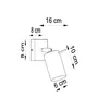 Nástenné svietidlo RING čierne 1xGU10 10W oceľ 8x16x8cm Náhľad obrázku produktu 4