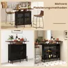 A collage of images showing a bar table in different settings and configurations. Podgląd zdjęcia produktu