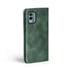 A green flip case for a smartphone is shown against a white background. Produktbild-Vorschau