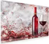 Küchenrückwand Spritzschutz Glas mit Motiv Rotwein mit Glas Produktbild-Vorschau 1