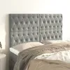 vidaXL Kopfteil Hellgrau 144x7x118/128 cm Samt Produktbild-Vorschau 2