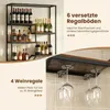 COSTWAY Weinregal Wand, Bar Regal mit 6 Regalböden & 4 Produktbild-Vorschau 4