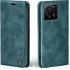 A teal flip case for a smartphone is shown from two angles. Produktbild-Vorschau