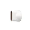 A close-up side view of a white hair dryer nozzle with a brown interior. Produktbild-Vorschau