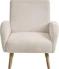 BELIANI Sessel Hellbeige Stoff mit Holzbeinen Armlehnen Produktbild-Vorschau 4